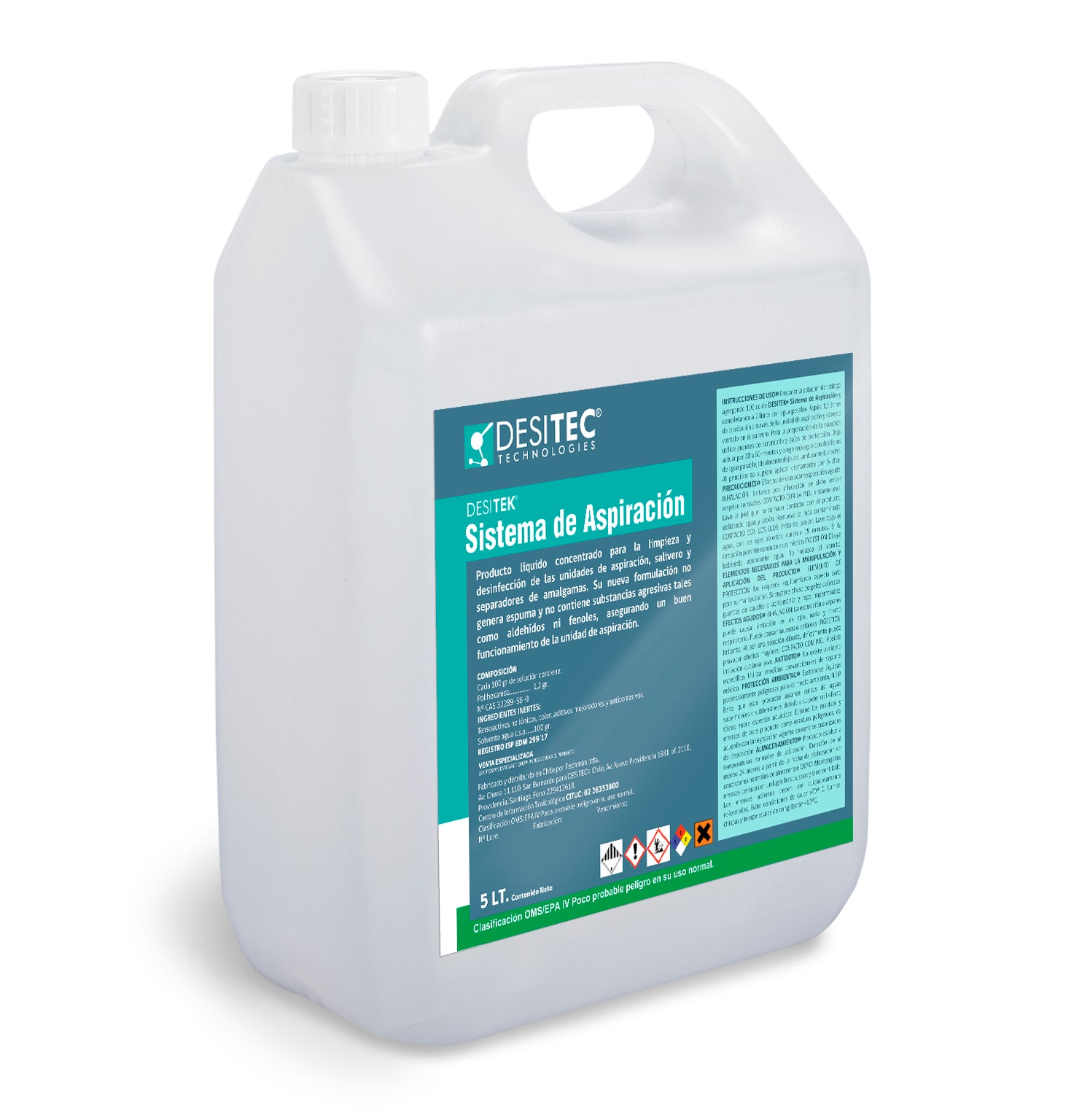 Desitec | Liquido aspiración 5 litros